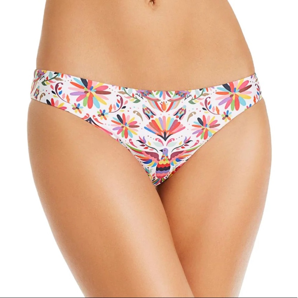 Verdelimon Womens Tunas Printed Low-Rise Swim Bottom size L